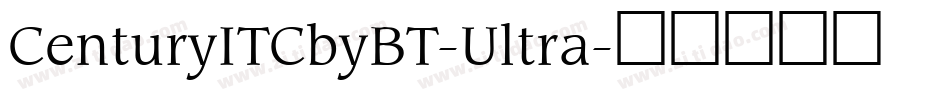 CenturyITCbyBT-Ultra字体转换