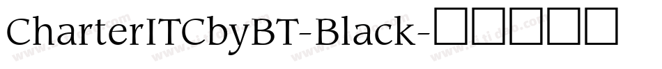 CharterITCbyBT-Black字体转换