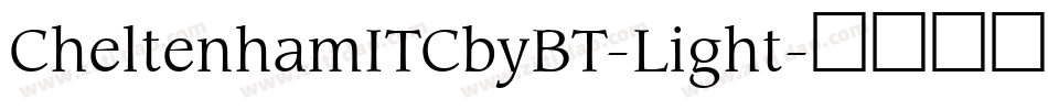 CheltenhamITCbyBT-Light字体转换