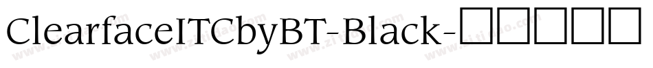 ClearfaceITCbyBT-Black字体转换