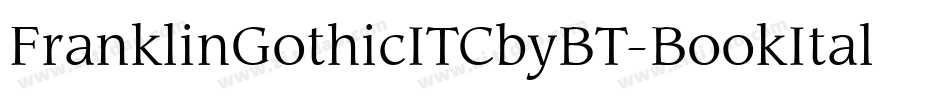FranklinGothicITCbyBT-BookItal字体转换