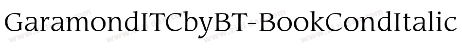 GaramondITCbyBT-BookCondItalic字体转换