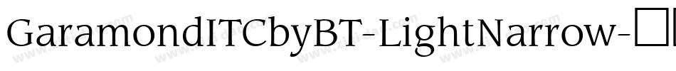 GaramondITCbyBT-LightNarrow字体转换