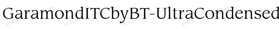 GaramondITCbyBT-UltraCondensed字体转换