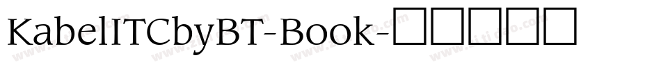 KabelITCbyBT-Book字体转换