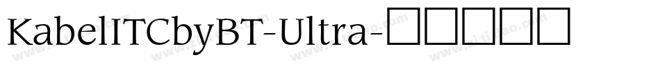 KabelITCbyBT-Ultra字体转换