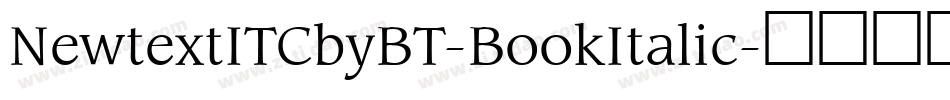 NewtextITCbyBT-BookItalic字体转换