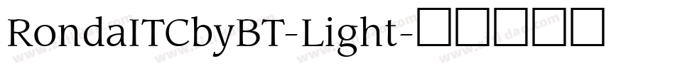 RondaITCbyBT-Light字体转换