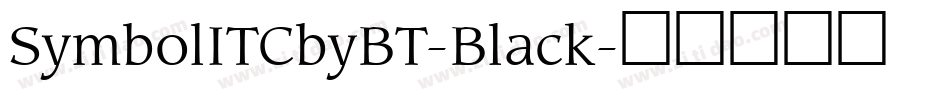 SymbolITCbyBT-Black字体转换