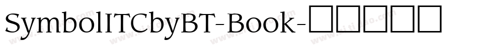 SymbolITCbyBT-Book字体转换