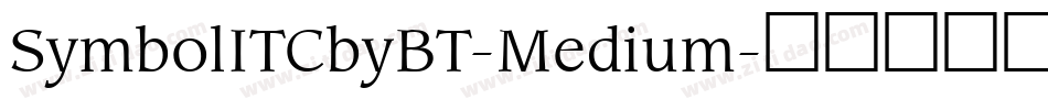 SymbolITCbyBT-Medium字体转换