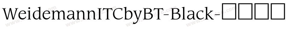 WeidemannITCbyBT-Black字体转换