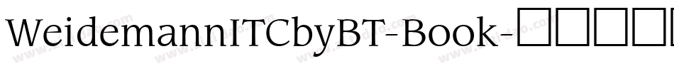 WeidemannITCbyBT-Book字体转换