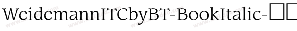 WeidemannITCbyBT-BookItalic字体转换