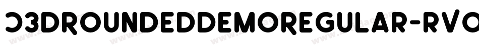 C3dRoundedDemoRegular-rVoO字体转换