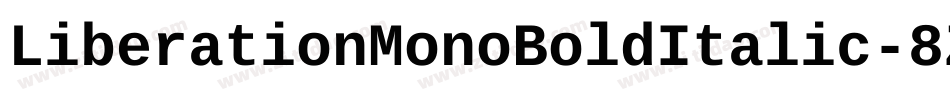 LiberationMonoBoldItalic-8Z0A字体转换