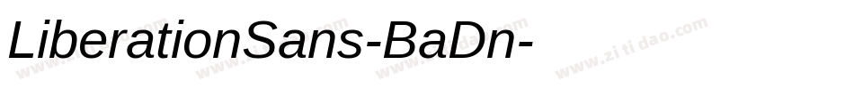 LiberationSans-BaDn字体转换