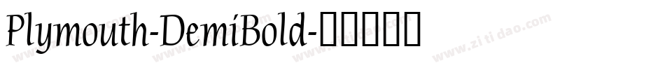 Plymouth-DemiBold字体转换