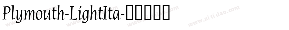 Plymouth-LightIta字体转换