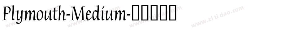 Plymouth-Medium字体转换