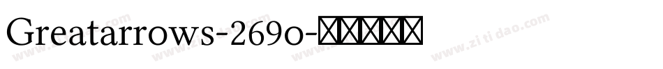 Greatarrows-269o字体转换