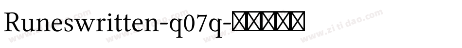 Runeswritten-q07q字体转换
