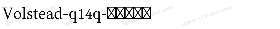 Volstead-q14q字体转换