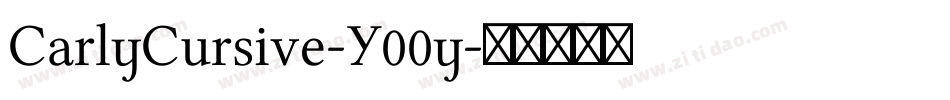 CarlyCursive-Y00y字体转换
