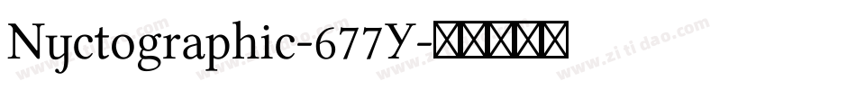 Nyctographic-677Y字体转换