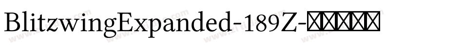 BlitzwingExpanded-189Z字体转换