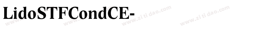 LidoSTFCondCE字体转换