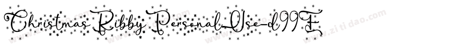 ChristmasRibbyPersonalUse-d99EK字体转换
