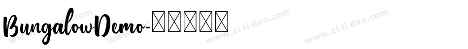BungalowDemo字体转换