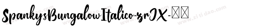 SpankysBungalowItalico-zrJX字体转换
