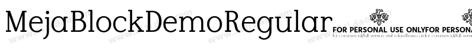 MejaBlockDemoRegular字体转换