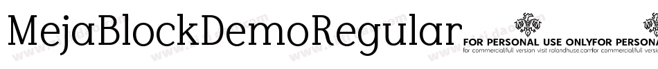 MejaBlockDemoRegular字体转换