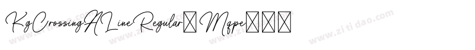 KgCrossingALineRegular-Mqpe字体转换