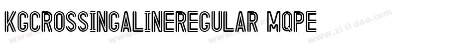 KgCrossingALineRegular-Mqpe字体转换