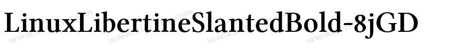 LinuxLibertineSlantedBold-8jGD字体转换