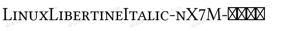 LinuxLibertineItalic-nX7M字体转换