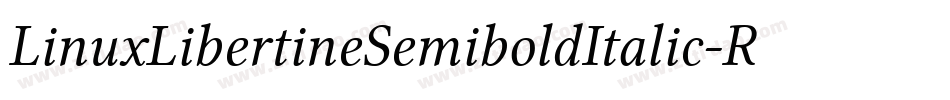 LinuxLibertineSemiboldItalic-RdWM字体转换