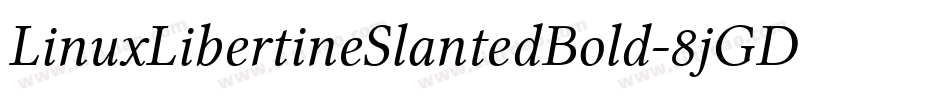 LinuxLibertineSlantedBold-8jGD字体转换