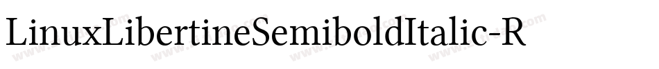LinuxLibertineSemiboldItalic-RdWM字体转换