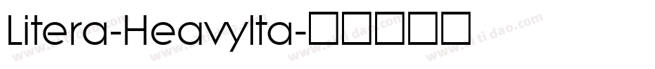 Litera-HeavyIta字体转换