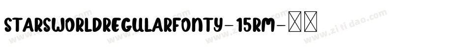 StarsWorldRegularFonty-15rM字体转换