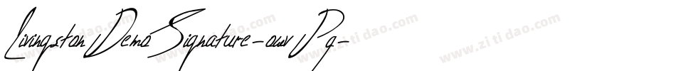 LivingstonDemoSignature-owvPq字体转换