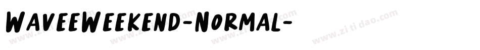WaveeWeekend-Normal字体转换