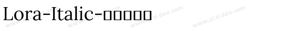 Lora-Italic字体转换