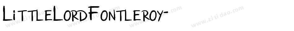 LittleLordFontleroy字体转换