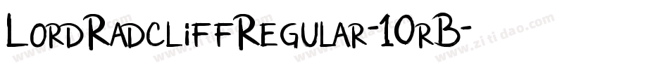LordRadcliffRegular-10rB字体转换